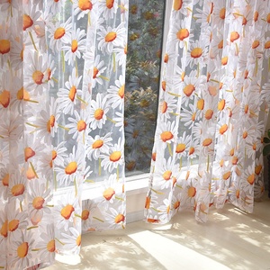 Moderna Stampato Fiore Puro <span class=keywords><strong>Tende</strong></span> per la Camera Da Letto <span class=keywords><strong>Soggiorno</strong></span> Cucina Tulle Sheer <span class=keywords><strong>Tende</strong></span> Decorative per la Finestra Tenda Della Porta - Product Image 2