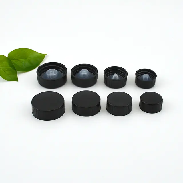 Tapas de cono de polietileno Negro, tapa de tornillo de baquelita, 18mm, 20mm, 22mm, 24mm, 28mm, 33mm, 38mm