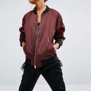 OEM 100% poliéster Material de la cáscara de la cremallera en blanco chaqueta de <span class=keywords><strong>mujer</strong></span> al por mayor barato - Product Image 1