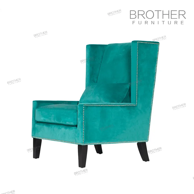 Çim yeşil Kadife büyük yuvarlak tekli koltuk/accent kanepe sandalye