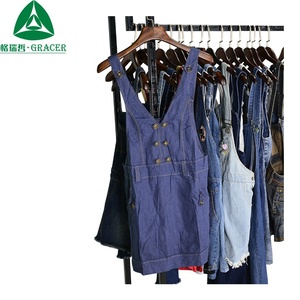 <strong>Used</strong> Clothes in Bales Price Girl and Women Wear <strong>Jeans</strong> Skirt <strong>Denim</strong> Strap Dress - Product Image 6