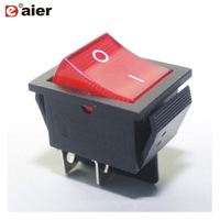 Interruptor de rocker 20a 125vac dpst kcd4, médio t120 55 com luz