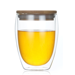 <span class=keywords><strong>Tazas</strong></span> <span class=keywords><strong>de</strong></span> <span class=keywords><strong>capuchino</strong></span> con tapa <span class=keywords><strong>de</strong></span> bambú, <span class=keywords><strong>vidrio</strong></span> <span class=keywords><strong>de</strong></span> doble pared, proveedor <span class=keywords><strong>de</strong></span> china - Product Image 1