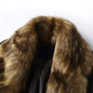 Lungo delle donne di abbigliamento in pelle scamosciata giacca casual cappotto di inverno - Product Image 3