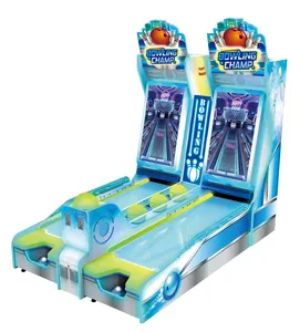 Top bán thể thao trong nhà đồng tiền hoạt động Arcade Bowling Champ màu xanh Bowling trò chơi máy cho công viên giải trí để bán