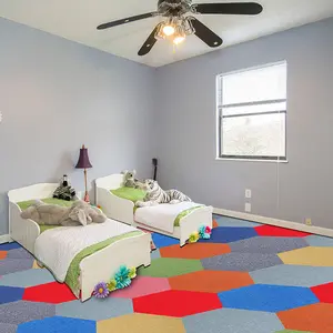 Alfombra de Color sólido para dormitorio, azulejos para habitación de niños