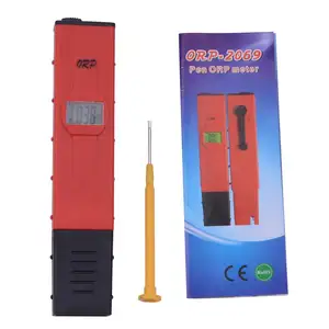 Yieryi เครื่องทดสอบ PH ปากกาสีแดง,ปากกาดิจิตอล LCD 100% นิ้วเครื่องทดสอบปริมาณน้ำเครื่องวัด ORP ปี ORP-2069
