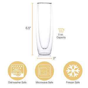 Champagne <span class=keywords><strong>Flûtes</strong></span> Isolé Verre <span class=keywords><strong>Sans</strong></span> <span class=keywords><strong>Pied</strong></span> Ensemble Flûte Verre pour Brunch Vin Cocktails De Mariage Réutilisable Partie - Product Image 3