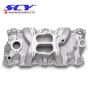 Aluminium Standar Intake Manifold OE Intake Manifold 2104 untuk Chevy SBC Cocok 87-95 350