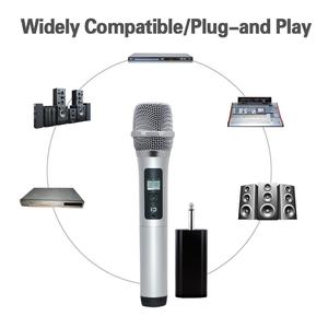 Nuevo diseño U10 metal shell Karaoke <span class=keywords><strong>Mike</strong></span> UHF de micrófono inalámbrico para amplificador - Product Image 6