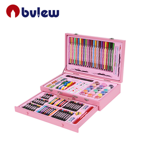 130 pièces de fournitures artistiques, ensemble de <span class=keywords><strong>peinture</strong></span> et de dessin pour enfants, ensemble de pinceaux et de papeterie pour enfants - Product Image 2