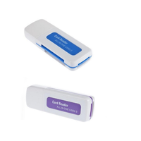 Lector de Tarjetas de Memoria USB 2.0 Multifunción 4 en 1, Adaptador de Lector de Tarjetas con Forma de Tarjeta, para Tarjetas M2, SD, DV y TF