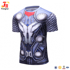 2017 Marvel Avengers Superhero camiseta compresión camiseta Capitán América personalizado 3D impresión camiseta al por mayor - Product Image 6