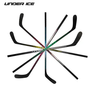 UNDER ICE Custom Logo Hockey Stick Extra Long Carbon Fiber Ice Hockey Stick P92 P88 P28 SR for tall player