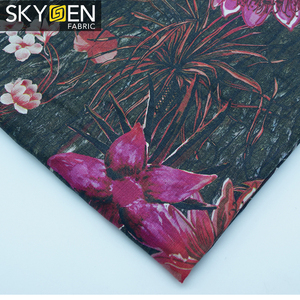 Skygen gros plaine armure légumes souple imprimé 100% ramie pur fantaisie floral femmes robe <span class=keywords><strong>tissu</strong></span> - Product Image 4