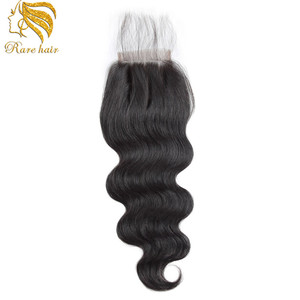 Lsy Bestseller de 2017 4x4 100% Cierre del cabello humano con el pelo del bebé - Product Image 1