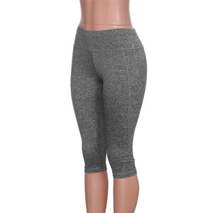 Taille haute 3/4 Leggings pantalons de Yoga avec <span class=keywords><strong>poche</strong></span> pour <span class=keywords><strong>téléphone</strong></span> Push up Yoga pour femmes Leggings marque privée vêtements de sport pour femmes - Product Image 5