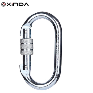 XINDA 25kN de plata oval screwgate de acero de aleación mosquetón para la seguridad <span class=keywords><strong>industrial</strong></span> escalada - Product Image 1