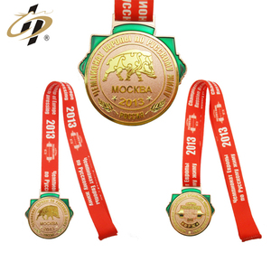 La russie <span class=keywords><strong>sport</strong></span> personnalisé pas cher Haltérophilie prix médaille deux tone métal médailles - Product Image 4