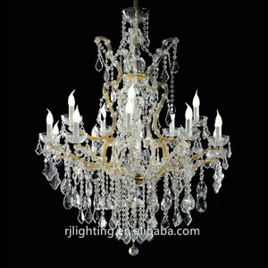 Lampadario in Ferro e Cristallo R&J per Interni, Garanzia di 4 Anni, Illuminazione a 360° per Decorazioni di Matrimoni ed Eventi - Product Image 1