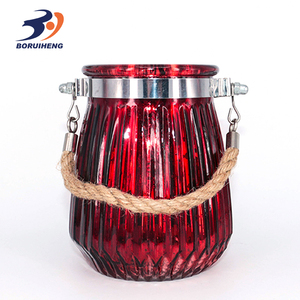 Vente chaude décalque <span class=keywords><strong>bande</strong></span> forme bougie en verre titulaire parfum pot de cire avec corde - Product Image 3