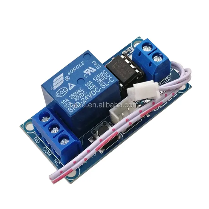 Modulo 5 V 12 V 24 V Singolo Pulsante Legame Bistabile Relè Modulo One Key Start Stop Auto-chiusura SCM Modulo Di Relè di Controllo