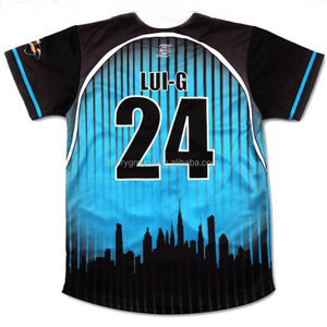 Button down to sublimation custom baseball jerseys China - Product Image 4
