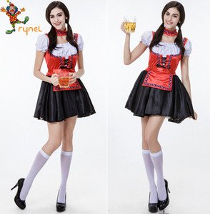 PGWC2132 Sexy Allemand <span class=keywords><strong>Lederhosen</strong></span> Oktoberfest Femmes bière domestique Costume - Product Image 1