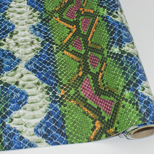 Sentetik yılan cilt deri su geçirmez PU kumaş çantalar eldiven giysiler kanepeler mobilya elastik özellikler üretilen rulo şekli - Product Image 3