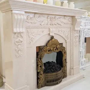 beige marble stone fireplace antique marble corner electric fireplace