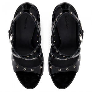 <span class=keywords><strong>Zapatos</strong></span> de charol con hebilla de Metal para mujer, tacones altos con hebilla, a la moda, color negro - Product Image 3