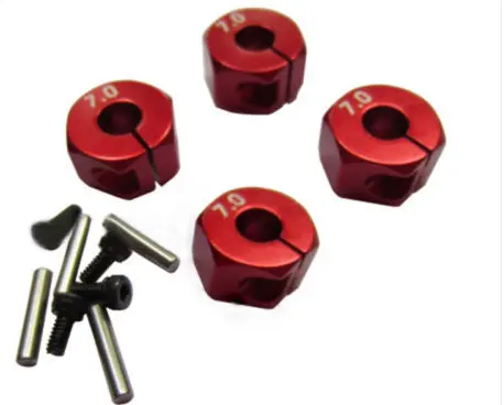 12mm Universal Wheel Hex Hub Adapter red/5.0/6.0/7.0 metal wheel hex adapter parts for rc car