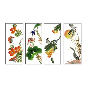 NKF Four seasons animal landscape cross stitch pattern embroidery kit