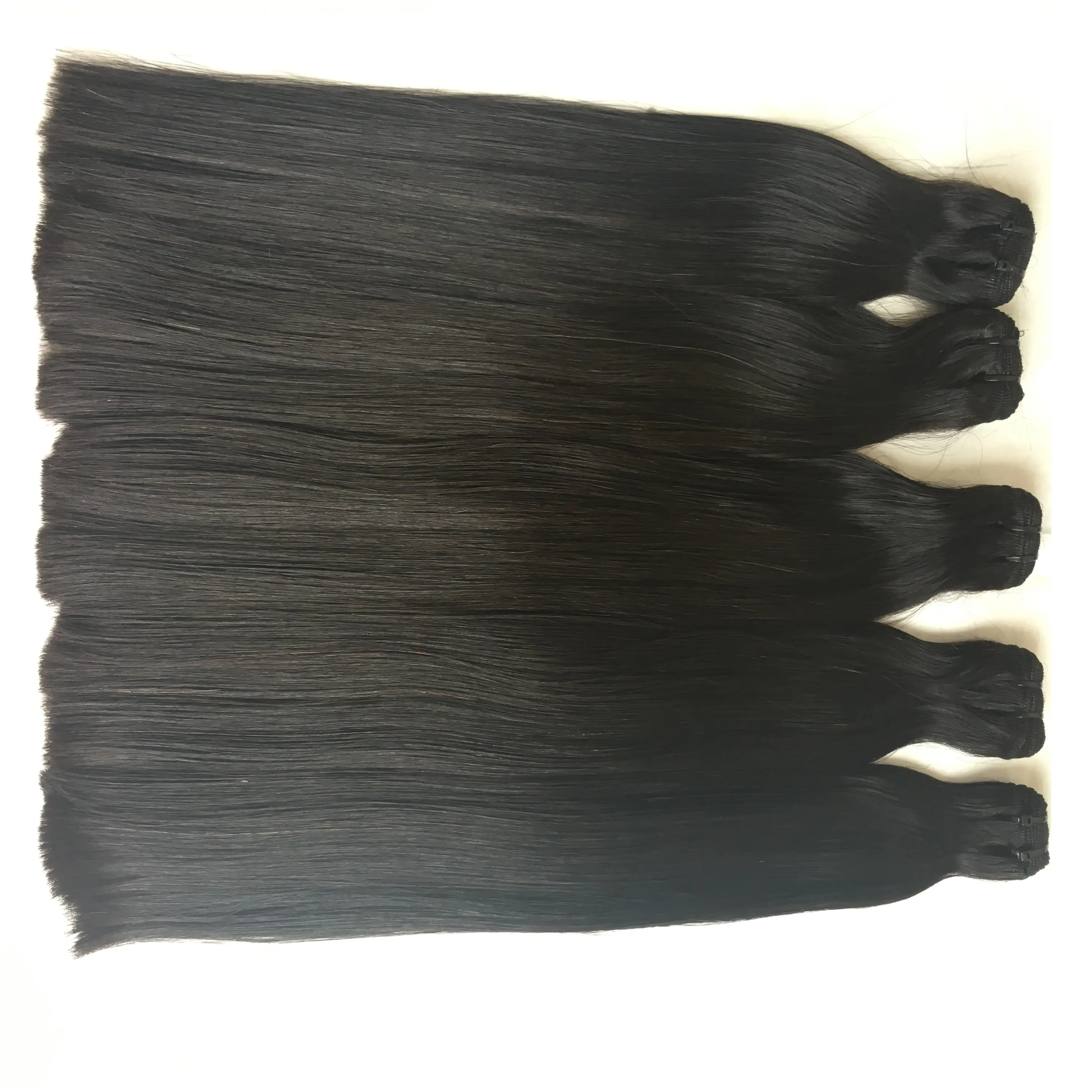 Vietnam Cuticle Aligned Blunt Cut Best Silky Soft Bone Straight Human Hair Extensions Hair For Black Women