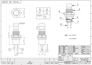 مفتاح ضغط صغير دائري بدون قفل ذاتي الإعادة <span class=keywords><strong>PBS</strong></span>-<span class=keywords><strong>110</strong></span>/105 مقاس 7 مم - Product Image 4