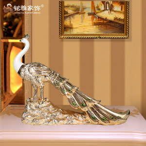 Moderne décoration de la maison en résine grandeur nature paon pièce d'<span class=keywords><strong>art</strong></span> statue sculpture animalière - Product Image 3