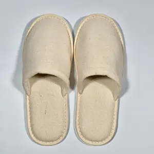 Custom disposable organic cotton eco friendly hotel slippers