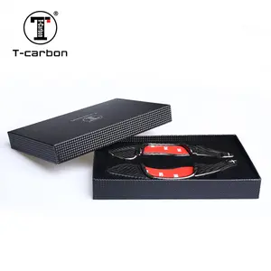 T-Carbon Sợi Carbon Chỉ Đạo Mái Chèo Thay Đổi Phù Hợp Cho VW Golf Mk5 Chỉ Đạo Wheel Chuyển Mái Chèo Phụ Kiện Nội Thất