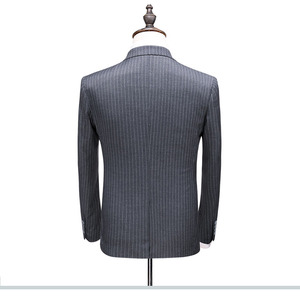 <span class=keywords><strong>Costume</strong></span> d'affaires formel pour <span class=keywords><strong>homme</strong></span> <span class=keywords><strong>à</strong></span> trois pièces <span class=keywords><strong>à</strong></span> rayures verticales - Product Image 3