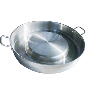 Poêle à frire convexe de grande taille en acier inoxydable de qualité supérieure, à deux poignées, pour <span class=keywords><strong>tacos</strong></span> mexicains - Product Image 1