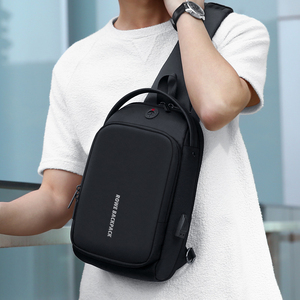 Sacs promotionnels FENRUIEN, sac à bandoulière pour homme avec port de charge USB personnalisé, sacs de voyage et de sport durables pour garçons, 2023 - Product Image 4