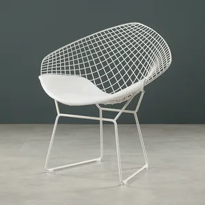 Moderne vintage Industriel vent fil filets métalliques creux créatif simple sans bras hôtel dinant des chaises