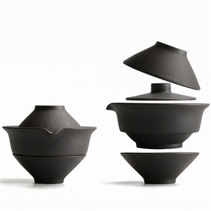 Portatile Creativo Retrò Kung Fu Tea <span class=keywords><strong>Set</strong></span> di Un Vaso di <span class=keywords><strong>Due</strong></span> Tazze di Ceramica Tazze Da Tè Nero Greggio Ceramica - Product Image 3