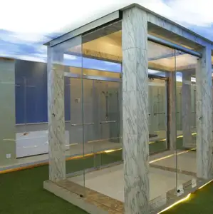 Hangzhou Factory Bathroom Shower Enclosures Frameless Interior Glass Sliding Door Shower Cubicle