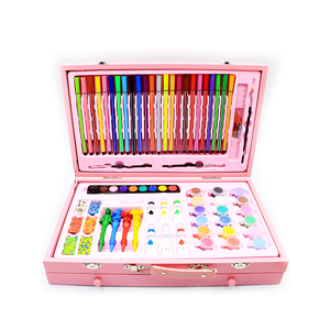 Bview Art 130 pièces fournitures d'art <span class=keywords><strong>peinture</strong></span> pour enfants dessin costume Art brosse papeterie ensemble pour enfants <span class=keywords><strong>peinture</strong></span> - Product Image 1