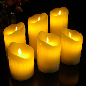 Sans flamme LED Bougies Réel Goutte À Goutte de Cire de Pilier avec Télécommande - Product Image 4