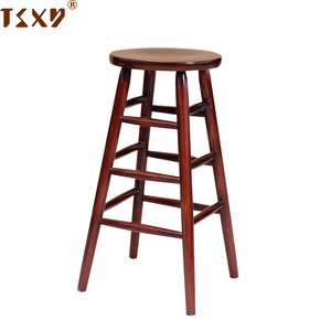 Super Qualité Moderne Dos Nu Ronde Siège En Bois Bar À Manger Chaise - Product Image 2