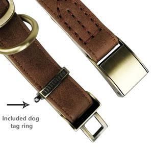 Toptan OEM Üretimi, Temel Klasik Lüks Yastıklı deri köpek tasması hızlı serbest bırakma Emniyet kemeri Tokası - Product Image 5