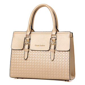 2018 Venta caliente hermosa chica clásico de oro de cuero de la pu de 5 en 1 Unidades bolso de mano las mujeres bolso con <span class=keywords><strong>precio</strong></span> barato - Product Image 6