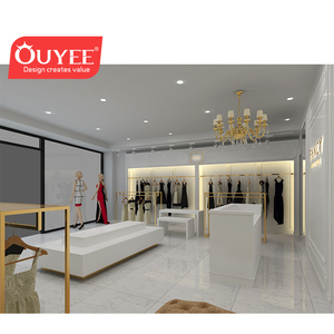 Customized <strong>Wall</strong> <strong>Mounted</strong> <strong>Clothes</strong> Rack Stainless Steel <strong>Clothes</strong> <strong>Hanging</strong> Rack for Garments Showroom Display - Product Image 5